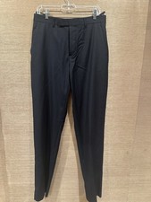 Vintage Original HELMUT LANG Navy Pinstripe Button Fly Trousers Size 32 Read 