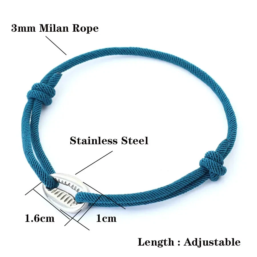 Handwoven Rope Macrame Bracelet Black Shell Beach Cuff Layered Men Jewelry - Image 3 of 4