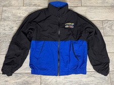 vintage Goodyear Nascar windbreaker Swingster made in USA mens M blue and black