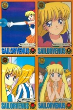 Sailor Moon Carddass Sailor Venus 4 Cards Lot Japanese Anime 4 lot cards