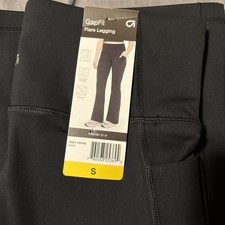Gap for Flare Legging Women  s Size Small Black Stretch Pants Elastic Waist