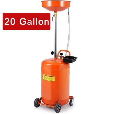 #ad 20 Gallon Waste Oil Drain Tank Portable Oil Drain Container Air Operated Drainer $104.49