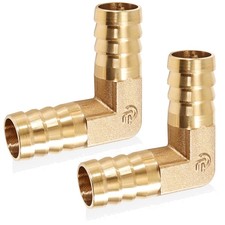 Schlauchadapter Messing 19mm 90 Grad Winkelrohrverbinder 2er Pack Rohrverbinder