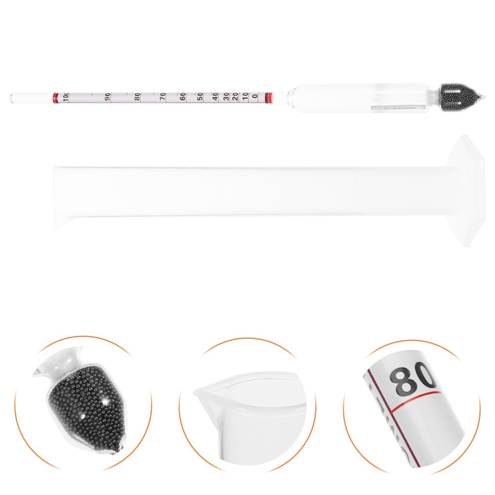 Home Use Reusable Plastic Hydrometer Alcohol Meter with Easy Storage