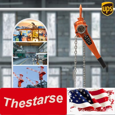 1.5T/3300lbs Chain Hoist Lever Block Puller Ratchet Type 20ft Lifting 2 Hooks