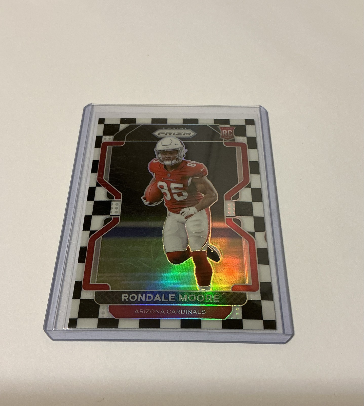 2021 Panini Prizm - Rookie Rondale Moore #347 Black & White Checker Prizm (RC)