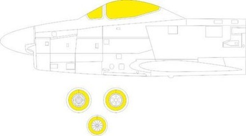 Eduard EX941 1/48 Mask F-86D TFace Canopy mask Set for Revell