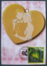 Carte Premier Jour 2002 Timbre Cœur Saint Valentin N° 3459 Oblitéré Paris