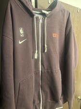 Nike Mens Atlanta Hawks Standard Issue Dri Fit Hoodie Brown 2XL Full Zip
