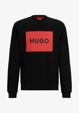 HUGO White Black Duragol222 Crew Neck Sweatshirt Size M