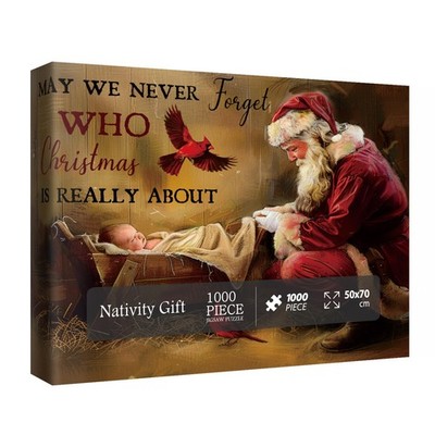 Christian Nativity Jigsaw Puzzle for Adults, 1000 Pieces Holiday Art