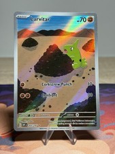 Larvitar 203/197 Ossidiana Fiamme Illustrazione Rara Full Art Holo Carta Pokemon NM