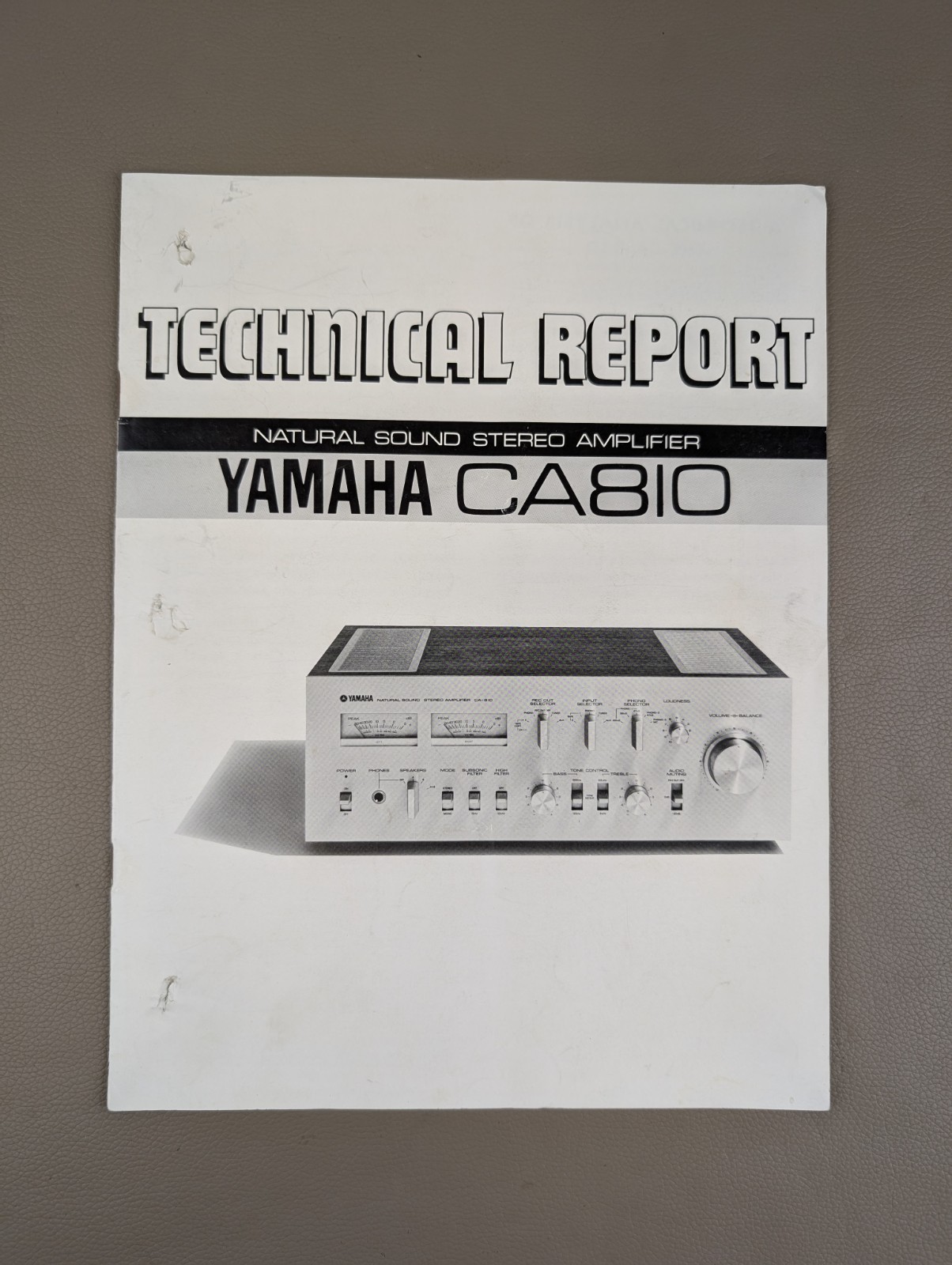 Yamaha CA810 Natural Sound Stereo Amplifier Technical Report D-2014