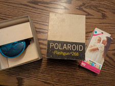 Polaroid 268 Flash gun for packfilm cameras,100 240 250 350 in box w/ bulbs