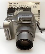 SEE VIDEO Fujifilm FinePix 2800 Zoom 2.0MP Digital Bridge Camera Silver Tested