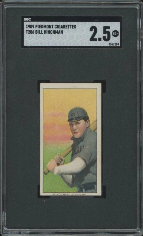 1909 T206 BILL HINCHMAN GOOD+ PIEDMONT 150 SGC 2.5 BASEBALL CLEVELAND NAPS