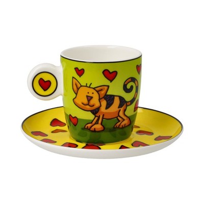 Goebel Pop Art Ed Heck Espressotasse Love Cat