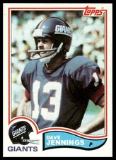 Dave Jennings 1982 Topps #424 New York Giants