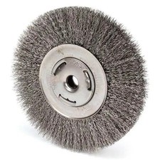 Weiler 93491 Crimped Wire Wheel Wire Brush, Arbor, 7"