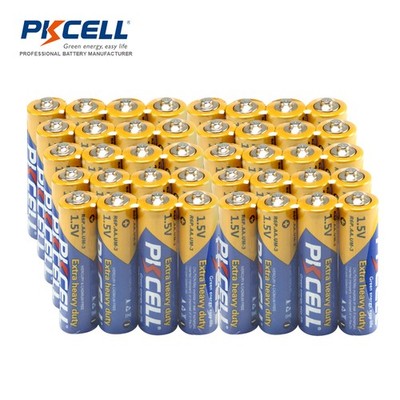 50pcs AA Batteries Double A 1.5V PC1500 EN91 R6P Zinc-Carbon PKCELL