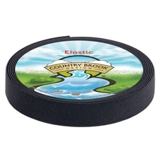 Country Brook Design® 3/4 Inch Black Elastic Polyester Webbing, 12 Yards