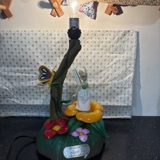 Extremely Rare Walt Disney Peter Pan Tinkerbell Figurine Moving Table Lamp