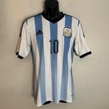Argentina Soccer Jersey #10 Messi Small Vintage AUTHENTIC Adidas 100% polyester