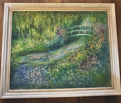 Monets Bridge At Giverny - Original. Impressionist Oil Painting