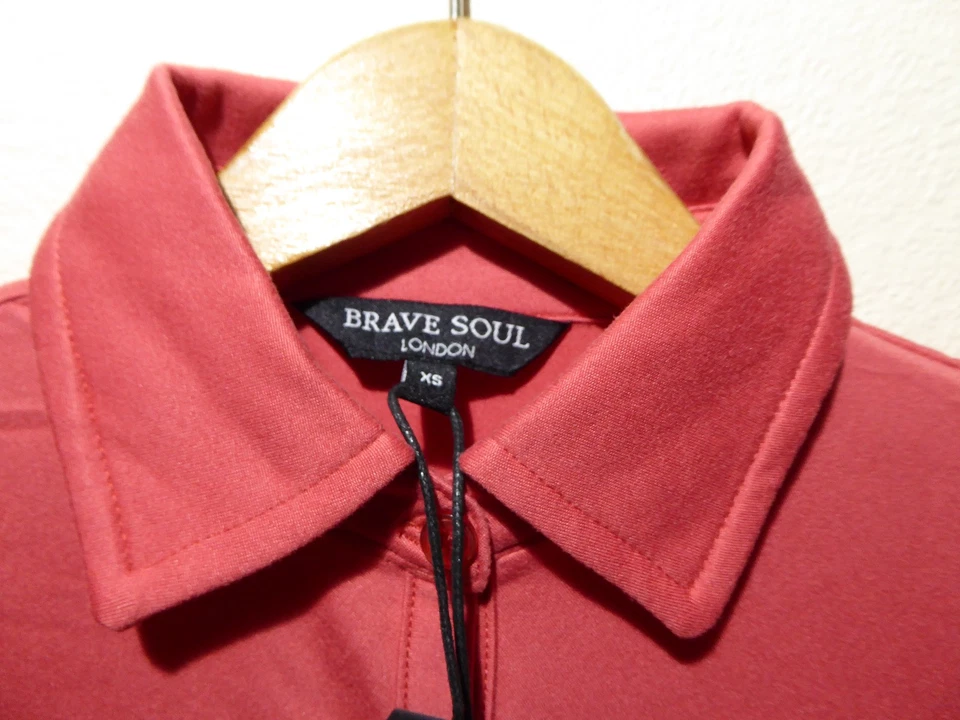 Brave Soul Bodysuit Blouse Shirt Ruched Front Long Sleeve Rose XS S M L - Image 4 of 4