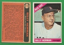 1966 Topps Baseball ~~~ BILLY HERMAN ~~~ No. 37 ~~~ Free S/H ~~