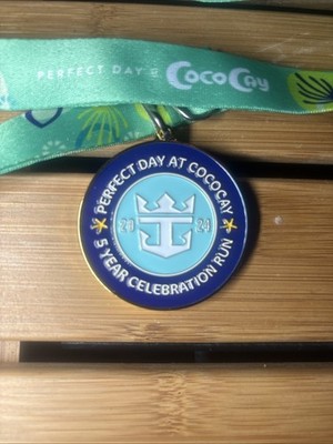Royal Caribbean Perfect Day At Coco Cay 5k Medal With Lanyard 2024