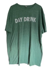 Deep Eddy Vodka Day Drink T-shirt Mens Size 2X XXL Light Green Soft Threadfast
