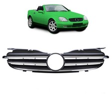 Kühlergrill hochglanz Schwarz + Chromleiste passend für Mercedes SLK R170 96-04 Kühlergrill hochglanz Schwarz + Chromleiste passend für Mercedes SLK R170 96-04
