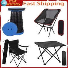 Camping Chair Table Stool Folding Lightweight Outdoor Garden Beach Picnic UK