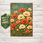 The Field of Poppies Flower Vintage Metal Tin Sign 8x12 Home Decor