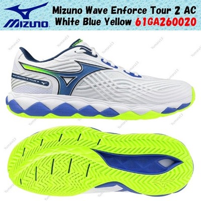 Mizuno Wave Enforce Tour 2 AC Weiß Blau Gelb 61GA260020 Herren Gr.