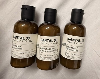 3 PC bundle LE LABO SANTAL 33 SHAMPOO X2 AND CONDITIONER 3oz EACH / 9 Oz Total