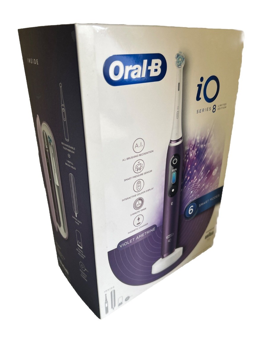 【新品】Oral-B iO Series 8 Violet Ametrine Oral B iO8 Electric Toothbrush Violet Ametrine with 2ct