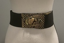 Super Trendy Black Gold Waist Belt