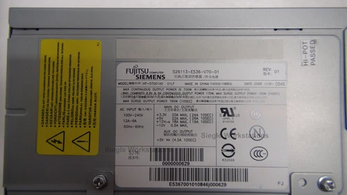 Netzteil Fujitsu P/N S26113-E536-V70-01, HP-D7001A0 für Celsius M470 Power