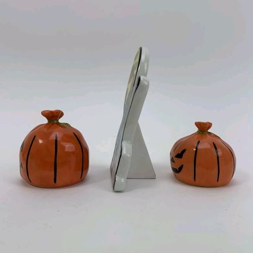 Dept 56 Halloween Accessory Set 53246 Village Decorating Pumpkins Cat Cauldron - Picture 4 of 24