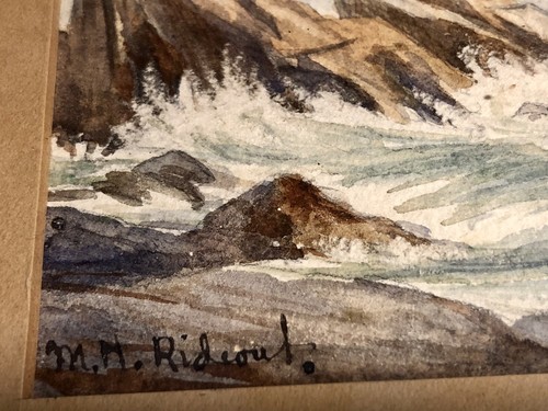 antique Seascape painting signed & Antq.Frm. Maine Coast Nautical Art 19th C - Picture 2 of 7