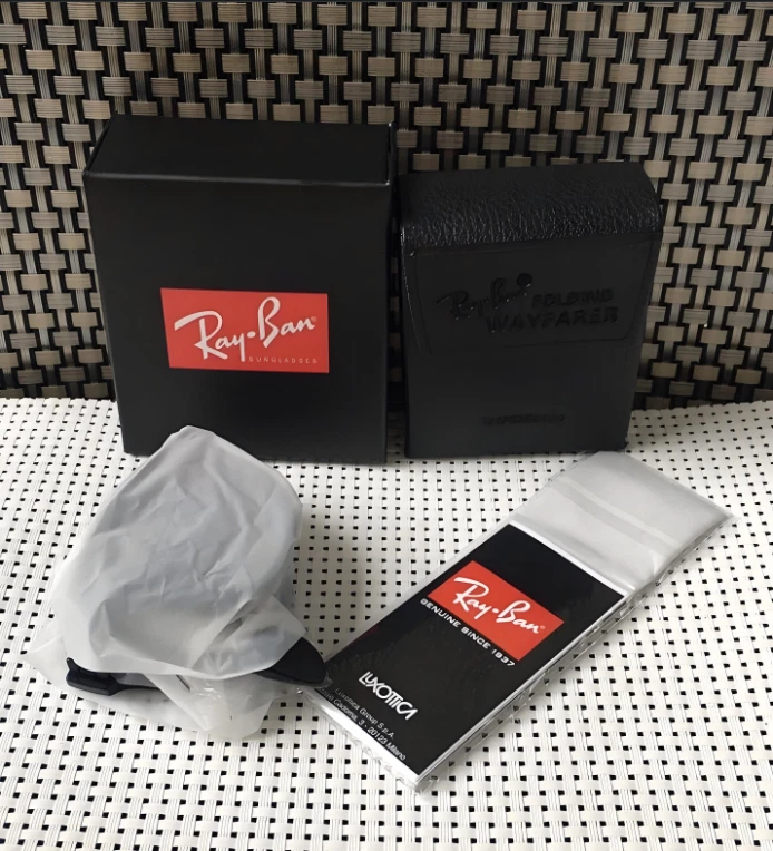 BROWN RB4105 RAY-BAN FOLDING WAYFARER SUNGLASSES KET&-77225 - Image 2 of 4