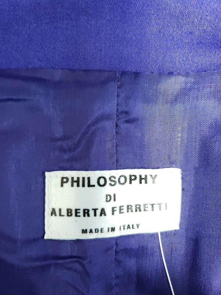 PHILOSOPHY ALBERTA FERRETTI Chaqueta Corta Doble Pecho Algodón Púrpura-Azul 42 6 Foto 4 de 4