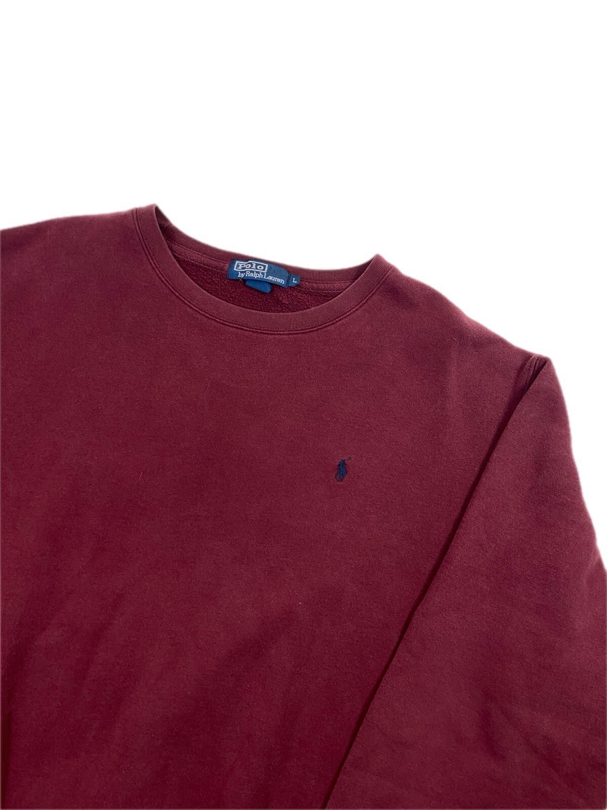 Polo Ralph Lauren Felpa Uomo L Marrone Navy Pony Maglione Girocollo Vintage Y2K