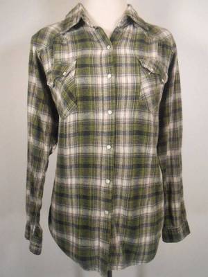 Warm Women's 1X Schmidt Workwear for Her Plaid Long Sleeve Fitted Snap Blouse