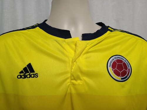 Adidas Federacion Colombiana De Futbol Adult Small Yellow Long Sleeve Jersey - Picture 3 of 9