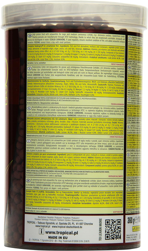 CICHLID CARNIVORE MEDIUM PELLET 1000ml / 360g - Mangime altamente proteico con a - Foto 3 di 5