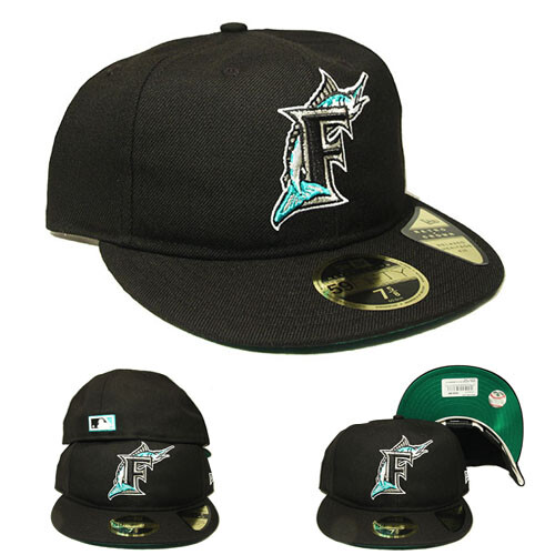 Florida Marlins Fitted Hat Retro Crown 