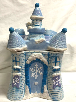 AURORA FROST CASTLE COOKIE JAR 2015 Unique & Beautiful - Excellent Condition